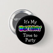 Das ist mein Geburtstagsknopf Button (Vorne & Hinten)