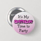 Das ist mein Geburtstagsknopf Button (Vorne & Hinten)