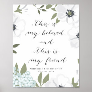 Das ist mein geliebtes Schriftzeichen Anemone Wedd Poster