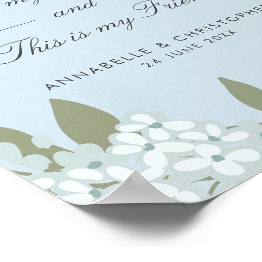 Das ist mein geliebtes Schriftzeichen Anemone Wedd Poster (Ecke)