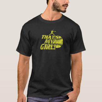 Das ist mein Girl Proud Softball Mama Vater Fastpe T-Shirt