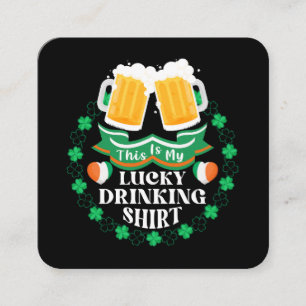 Das ist mein Glück beim Biertrinken am St. Patrick Quadratische Visitenkarte
