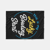 Das ist mein Glück Bowling Shirt Bowling Funny Bow Fleecedecke (Vorderseite (Horizontal))