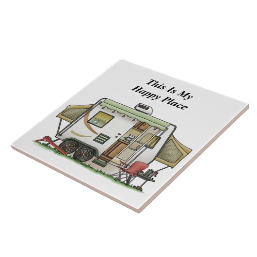 Das ist mein glücklicher Camper Fliese (Seite)