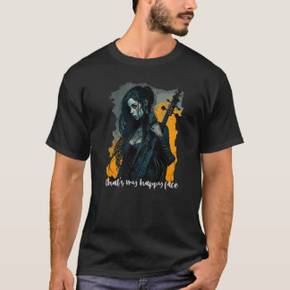 Das ist mein glücklicher Mittwoch Gesicht Goth Sti T-Shirt