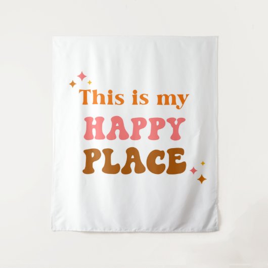 Das ist mein glücklicher Ort Dorm Dekoration Wandteppich (Vorderseite)