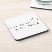 Das ist mein glücklicher Ort, einfach modernes Des Getränkeuntersetzer (Linke Seite)