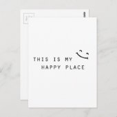 Das ist mein glücklicher Ort, einfach modernes Des Postkarte (Vorne/Hinten)