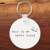 Das ist mein glücklicher Ort, einfach modernes Des Schlüsselanhänger (Vorderseite)