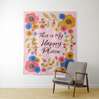 Das ist mein glücklicher Ort groß Wandteppich