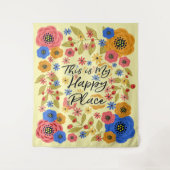 Das ist mein glücklicher Ort groß Wandteppich (Vorderseite)