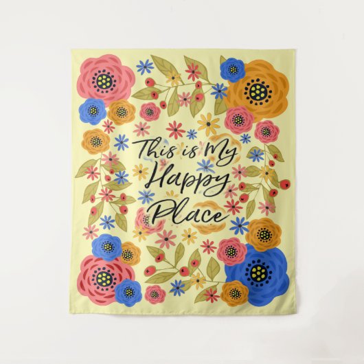 Das ist mein glücklicher Ort groß Wandteppich (Vorderseite)