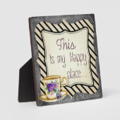 "Das ist mein glücklicher Ort"-Retro-Motivationspl Fotoplatte (Vorderseite)