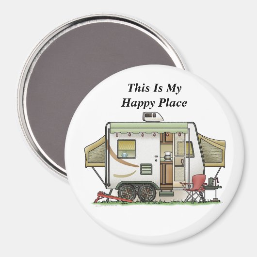 Das ist mein glücklicher Platz Camper Magnet (Vorderseite/Rückseite)