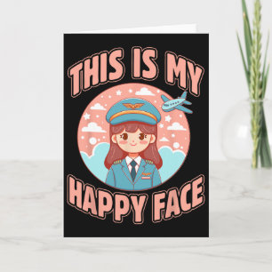 Das ist mein glückliches Face Funny Funny Woman Pi Karte