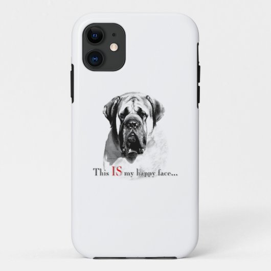 Das ist mein glückliches Gesicht Bullmastiff Case-Mate iPhone Hülle (Rückseite)