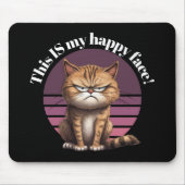 Das ist mein glückliches Gesicht! Grumpy Cat Dark Mousepad (Vorne)