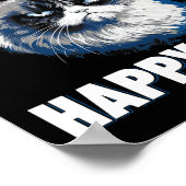 Das ist mein glückliches Gesicht - lustige Katze m Poster (Ecke)