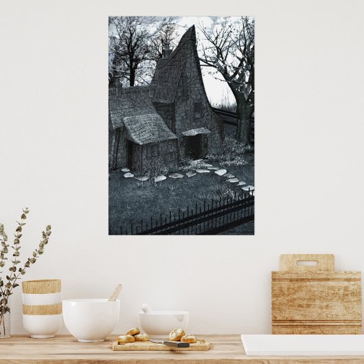 Das ist mein glückliches Place Gothic Art Poster (Küche)