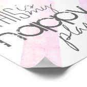 das ist mein glückliches Plakat Zitat rosa Streife (Ecke)