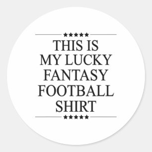 Das ist mein Glücks-Fantasy-Fußball-T-Shirt Lustig Runder Aufkleber