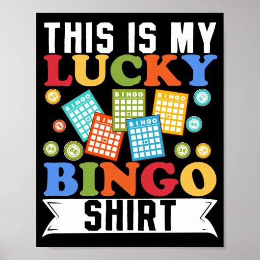 Das ist mein Glücksbingo-Shirt Funny Gambling Poster (Vorne)