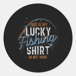 Das ist mein Glücksfischer-Shirt Fischer Lustig Fi Runder Aufkleber