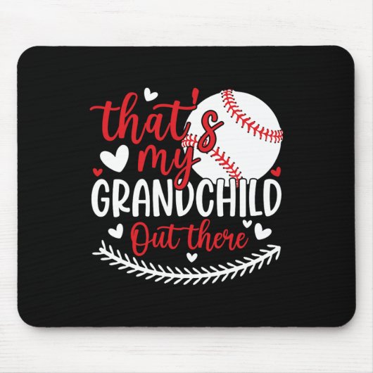Das ist mein Großkind da draußen Funny Baseball Gr Mousepad (Vorne)