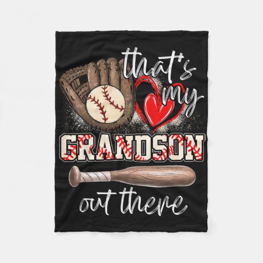 Das ist mein Großvater da draußen Baseball Großmut Fleecedecke (Vorderseite)