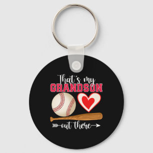 Das ist mein Großvater da draußen Baseballmutterta Schlüsselanhänger