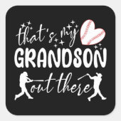 Das ist mein Großvater da draußen Funny Oma Quadratischer Aufkleber (Vorderseite)