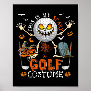 Das ist mein gruseliger Golf-Kostüm Halloween-Skel Poster