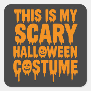 Das ist mein gruseliger Halloween-Kostüm lustig sa Quadratischer Aufkleber