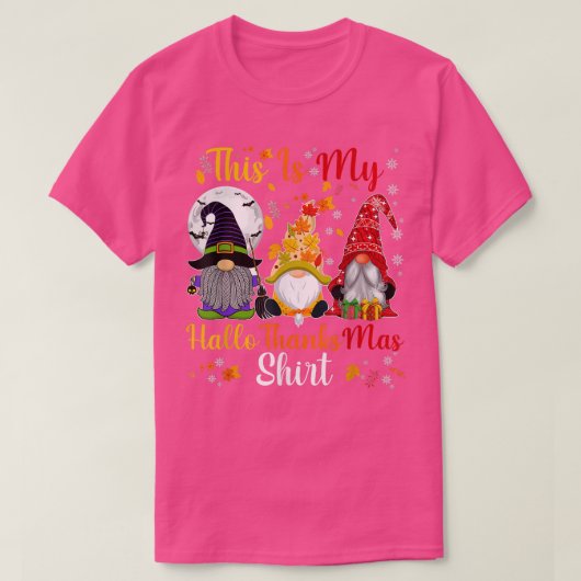 Das ist mein Hallothanksmas-Shirt Drei Gnomen glüc T-Shirt (Design vorne)