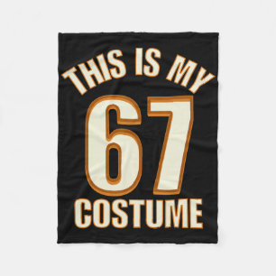 Das ist mein Halloween 67 Kostüm Lazy Brainrot Mem Fleecedecke