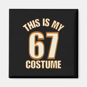 Das ist mein Halloween 67 Kostüm Lazy Brainrot Mem Magnet