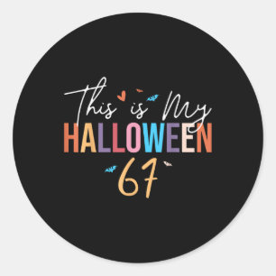 Das ist mein Halloween 67 Lustiges Six Seven Meme  Runder Aufkleber