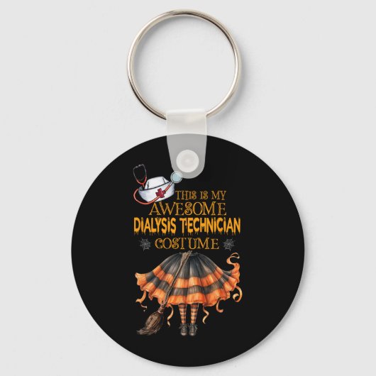 Das ist mein Halloween-Dialysetechnikerkleid D Schlüsselanhänger (Vorderseite)