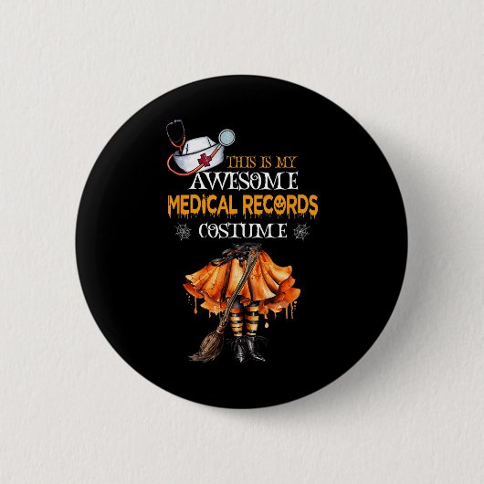 Das ist mein Halloween-Platten-Kostüm Medic Button (Vorderseite)
