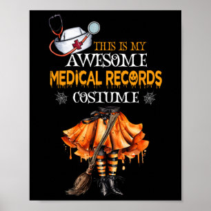 Das ist mein Halloween-Platten-Kostüm Medic Poster