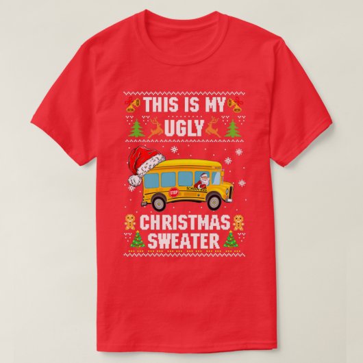 Das ist mein hässlicher Sweater Weihnachtsbusantri T-Shirt (Design vorne)