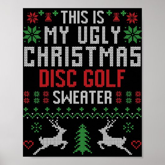 Das ist mein hässlicher Weihnachts-Disc-Golf-Pullo Poster (Vorne)