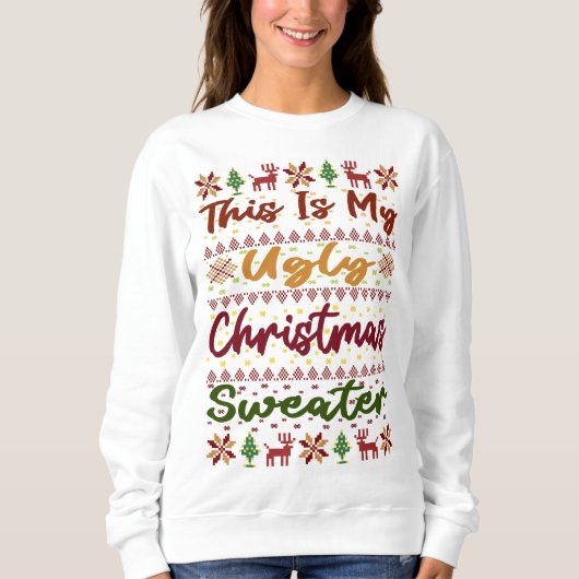 Das ist mein hässlicher Weihnachtskraut Sweatshirt (Vorderseite)