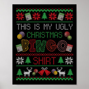 Das ist mein hässliches Weihnachts-Bingo-Gambling- Poster