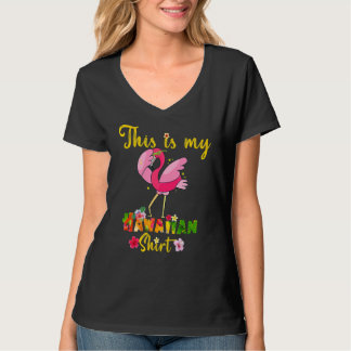 Das ist mein hawaiianischer Flamingo-Blume-Floral- T-Shirt