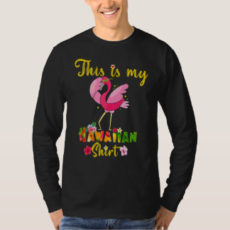 Das ist mein hawaiianischer Flamingo-Blume-Floral- T-Shirt