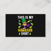 Das ist mein hawaiianisches Shirt Ananas Dabbing A Visitenkarte (Rückseite)