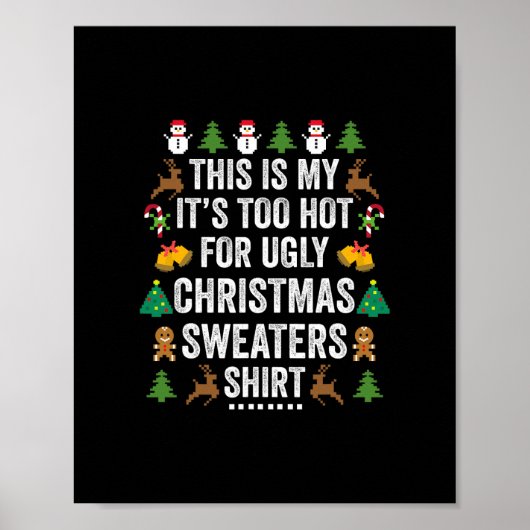Das ist mein heißer Weihnachtspulli Poster (Vorne)