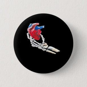 Das ist mein Herz - Skeletton Herz Hände Button