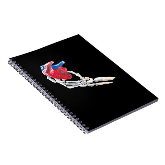 Das ist mein Herz - Skeletton Herz Hände Notizblock (Rechte Seite)